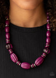 High Alert - Purple Necklace - Paparazzi Accessories Necklace Bedazzle Me Pretty Mobile Fashion Boutique