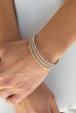 High-End Eye Candy - White Bracelet - Paparazzi Accessories Bracelet Bedazzle Me Pretty Mobile Fashion Boutique