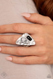 High-End Headline - Black Ring - Paparazzi Accessories Ring Bedazzle Me Pretty Mobile Fashion Boutique