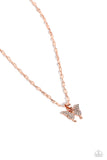 High-Flying Hangout - Copper Necklace - Paparazzi Accessories Necklace Bedazzle Me Pretty Mobile Fashion Boutique