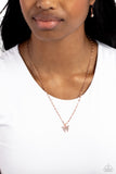 High-Flying Hangout - Copper Necklace - Paparazzi Accessories Necklace Bedazzle Me Pretty Mobile Fashion Boutique