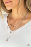 High Heels and Hustle - Brown Necklace - Paparazzi Accessories Necklace Bedazzle Me Pretty Mobile Fashion Boutique