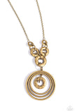 High HOOPS - Brass Necklace - Paparazzi Accessories Necklace Bedazzle Me Pretty Mobile Fashion Boutique