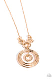 High HOOPS - Gold Necklace - Paparazzi Accessories Necklace Bedazzle Me Pretty Mobile Fashion Boutique