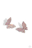 High Life - Pink Post Earrings - Paparazzi Accessories Post Earrings Bedazzle Me Pretty Mobile Fashion Boutique