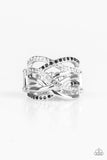 High Rollin - Black Ring - Paparazzi Accessories Ring Bedazzle Me Pretty Mobile Fashion Boutique
