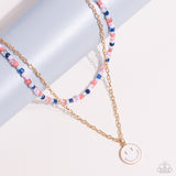 High School Reunion - Blue Necklace - Paparazzi Accessories Necklace Bedazzle Me Pretty Mobile Fashion Boutique