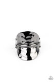 High Stakes Gleam - Black Ring - Paparazzi Accessories Ring Bedazzle Me Pretty Mobile Fashion Boutique