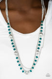 High Standards - Blue Necklace - Paparazzi Accessories Necklace Bedazzle Me Pretty Mobile Fashion Boutique