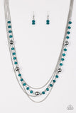 High Standards - Blue Necklace - Paparazzi Accessories Necklace Bedazzle Me Pretty Mobile Fashion Boutique