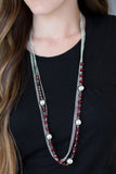 High Standards - Red Necklace - Paparazzi Accessories Necklace Bedazzle Me Pretty Mobile Fashion Boutique