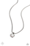 High-Strung Habit - White Necklace - Paparazzi Accessories Necklace Bedazzle Me Pretty Mobile Fashion Boutique