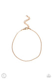 High-Tech Texture - Gold Anklet - Paparazzi Accessories Anklet Bedazzle Me Pretty Mobile Fashion Boutique