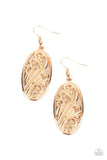 High Tide Terrace - Gold Earrings - Paparazzi Accessories Earrings Bedazzle Me Pretty Mobile Fashion Boutique