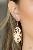 High Tide Terrace - Gold Earrings - Paparazzi Accessories Earrings Bedazzle Me Pretty Mobile Fashion Boutique