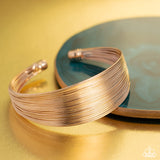 High Wire Act - Gold Bracelet - Paparazzi Accessories Bracelet Bedazzle Me Pretty Mobile Fashion Boutique