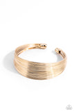 High Wire Act - Gold Bracelet - Paparazzi Accessories Bracelet Bedazzle Me Pretty Mobile Fashion Boutique