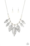 Highland Harvester - White Necklace - Paparazzi Accessories Necklace Bedazzle Me Pretty Mobile Fashion Boutique