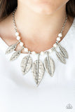 Highland Harvester - White Necklace - Paparazzi Accessories Necklace Bedazzle Me Pretty Mobile Fashion Boutique