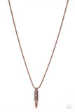 Highland Hunter - Copper Mens Necklace - Paparazzi Accessories Mens Necklace Bedazzle Me Pretty Mobile Fashion Boutique