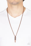 Highland Hunter - Copper Mens Necklace - Paparazzi Accessories Mens Necklace Bedazzle Me Pretty Mobile Fashion Boutique