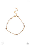 Highlighting My Heart - Gold Anklet - Paparazzi Accessories Anklet Bedazzle Me Pretty Mobile Fashion Boutique