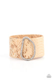 HISS-tory In The Making - Brown Bracelet - Paparazzi Accessories Bracelet Bedazzle Me Pretty Mobile Fashion Boutique