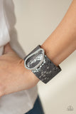HISS-tory In The Making - Silver Bracelet - Paparazzi Accessories Bracelet Bedazzle Me Pretty Mobile Fashion Boutique