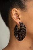 Hit Or HISS - Black Earrings - Paparazzi Accessories Earrings Bedazzle Me Pretty Mobile Fashion Boutique