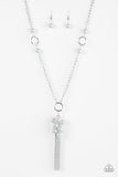 Hit The Runway - Silver Necklace - Paparazzi Accessories Necklace Bedazzle Me Pretty Mobile Fashion Boutique