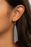 Hold My Tassel - Silver Necklace - Paparazzi Accessories Necklace Bedazzle Me Pretty Mobile Fashion Boutique