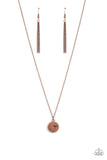 Hold On To Hope - Copper Necklace - Paparazzi Accessories Necklace Bedazzle Me Pretty Mobile Fashion Boutique