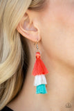 Hold On To Your Tassel! - Orange Earrings - Paparazzi Accessories Earrings Bedazzle Me Pretty Mobile Fashion Boutique