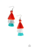 Hold On To Your Tassel! - Orange Earrings - Paparazzi Accessories Earrings Bedazzle Me Pretty Mobile Fashion Boutique