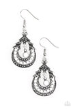 Holi - White Earrings - Paparazzi Accessories Earrings Bedazzle Me Pretty Mobile Fashion Boutique
