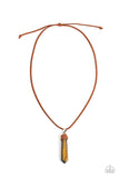 Holistic Harmony - Brown Necklace - Paparazzi Accessories Necklace Bedazzle Me Pretty Mobile Fashion Boutique