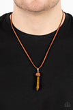 Holistic Harmony - Brown Necklace - Paparazzi Accessories Necklace Bedazzle Me Pretty Mobile Fashion Boutique
