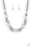 Hollywood HAUTE Spot - Silver Necklace - Paparazzi Accessories Necklace Bedazzle Me Pretty Mobile Fashion Boutique
