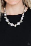 Hollywood HAUTE Spot - Silver Necklace - Paparazzi Accessories Necklace Bedazzle Me Pretty Mobile Fashion Boutique