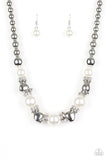 Hollywood HAUTE Spot - White Necklace - Paparazzi Accessories Necklace Bedazzle Me Pretty Mobile Fashion Boutique
