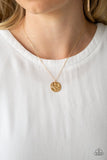 Home Is Where Mom Is - Gold Necklace - Paparazzi Accessories Necklace Bedazzle Me Pretty Mobile Fashion Boutique-MOM