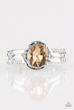 Home Is Where The CASTLE Is - Brown Ring - Paparazzi Accessories Ring Bedazzle Me Pretty Mobile Fashion Boutique
