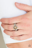 Home Is Where The CASTLE Is - Brown Ring - Paparazzi Accessories Ring Bedazzle Me Pretty Mobile Fashion Boutique