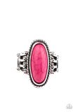 Home On The RANCH - Pink Ring - Paparazzi Accessories Ring Bedazzle Me Pretty Mobile Fashion Boutique