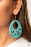 Home TWEET Home - Blue Earrings - Paparazzi Accessories Earrings Bedazzle Me Pretty Mobile Fashion Boutique