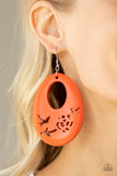 Home TWEET Home - Orange Earrings - Paparazzi Accessories Earrings Bedazzle Me Pretty Mobile Fashion Boutique