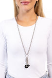Homecoming Hour - Black Lanyard - Paparazzi Accessories Lanyard Bedazzle Me Pretty Mobile Fashion Boutique