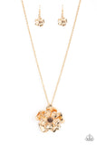 Homegrown Glamour - Gold Necklace - Paparazzi Accessories Necklace Bedazzle Me Pretty Mobile Fashion Boutique