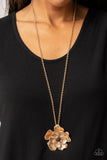 Homegrown Glamour - Gold Necklace - Paparazzi Accessories Necklace Bedazzle Me Pretty Mobile Fashion Boutique