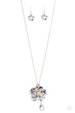 Homegrown Glamour - Silver Lanyard - Paparazzi Accessories Lanyard Bedazzle Me Pretty Mobile Fashion Boutique